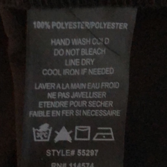 Pleione | surplice Black Faux Wrap Roll Up Sleeves Blouse - Picture 8 of 9